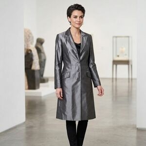 Elite Collection Paris/New York, Vintage Silver Dress/Jacket Size 2